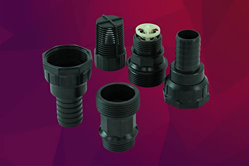 GASMIS Ansaugschlauch Anschlussstücke Set 1 Zoll AG - Ansaugschlauch selber Bauen - Saugschlauch-Armaturenset mit Saugkorb und Rückschlagventil, für Saugschläuche mit 25mm IG, 1 Stück