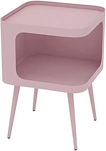 Table de chevet en fer forgé rose pour chambre moderne