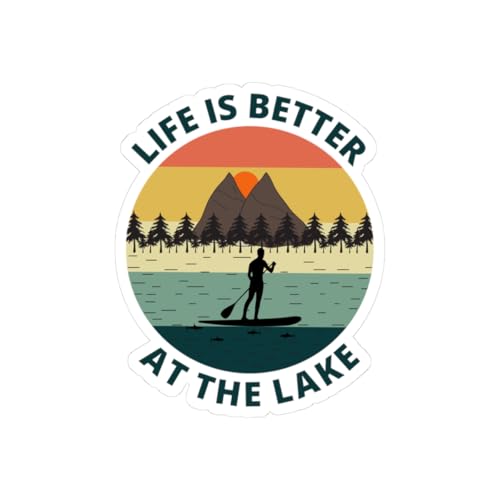 Lake Life Paddleboard Sticker - SUP Vinyl Decal for Water Lovers & Outdoor Enthusiasts