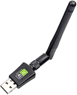 Free Driver USB WiFi Adapter for PC, AC600M USB Wi-fi Dongle 802.11ac Wireless Network Adapter with Dual Band 2.4GHz/5Ghz High Gain 2dbi Antenna for Desktop Laptop Support Windows 10/8/7/XP