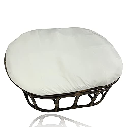TDHLW Double Papasan Chair Cushion Covers Only, Outdoor Indoor Cushion Waterproof Slipcover for Double Papasan Wicker Egg Chair, Machine Washable Removable Zipper,Beige,67 * 47in