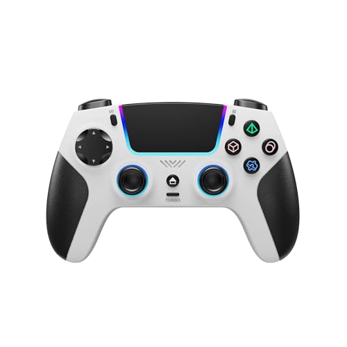 AFMVV Wireless Controller for PS5 with RGB LED,TURBO, Dual Vibration, 6 Axis Gyro Sensor, Touchpad, Ergonomic for Playstation 5 Controller, Compatible with PlayStation 5/PC/Mac/ios/Android/Steam