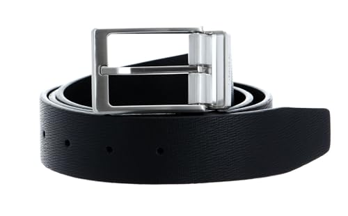 Cinturón CK reversible negro formal de treinta y cinco milímetros ajustable y recortable