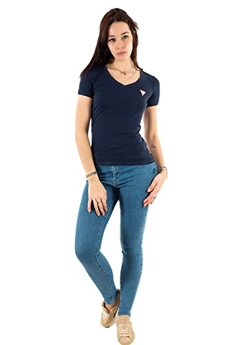 GUESS T Shirt en Coton uni Jeans - Femme