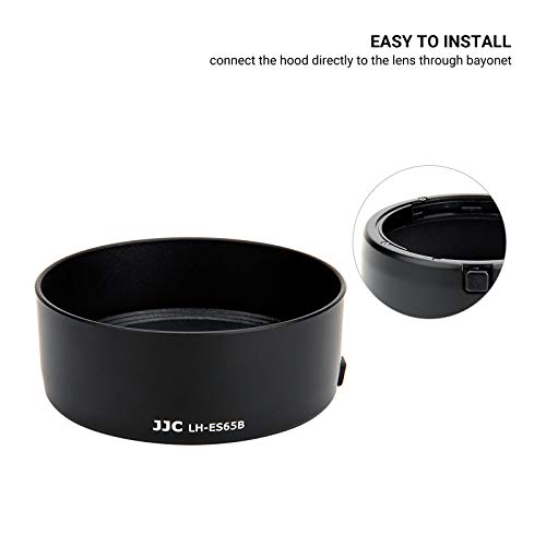 JJC LH-ES65B Lens Hood for Canon RF 50mm F1.8 STM on EOS R6 R5 RP R Camera, Reversible Lens Shade Replace Canon ES-65B Lens Hood, Compatible with 43mm Filters and 43mm Lens Cap