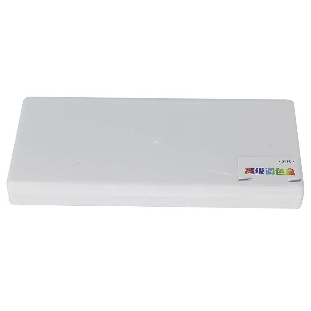 Caja Cuadrada de Pintura de Pigmento, Paleta de Acuarela Vacía Lata de Acuarela Vacía Paleta de Bandeja de Acuarela Grande Y Colorida para Bocetos de Pintura Al Aire(24 grid hard box)