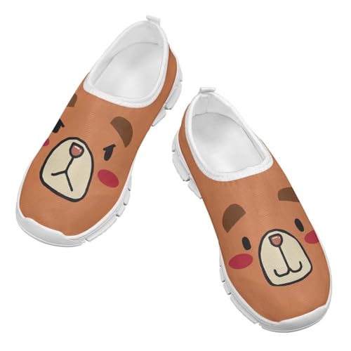 Kids Breathable Sneakers Cute Slip On Casual Shoes Boys Girls Fashion EVA Non Slip Shoes for Climbing Size 11-15 White Sole3