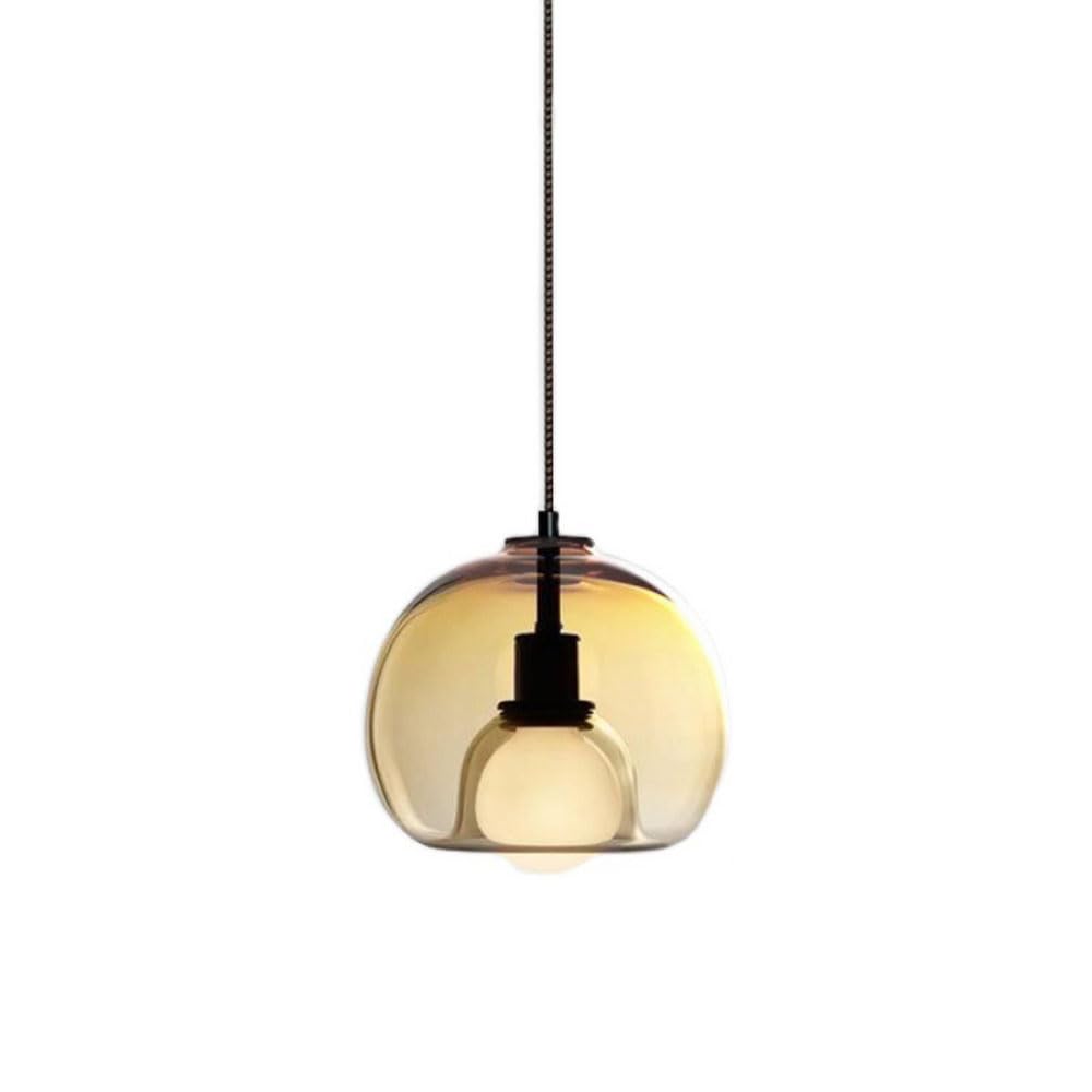 SYAXVOM French Style Flush Mount Ceiling Chandelier - Elegant Glass Pendant Light for Home Decoration(A)