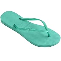 Havaianas Girls Slim (Toddler/Little Big Kid) Flip-Flop, Metallic Virtual Green, 9