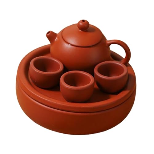 AWHAO Kleine Zisha Teekanne, Chinesische Teekanne für Teestube, Handgefertigtes Teeservice, Geschenk, Klassische Sammlerstücke, Tischdekoration, 20ml Teekanne AWHAO Kleine Zisha Teekanne, Chinesische Teekanne für Teestube, Handgefertigtes Teeservice, Geschenk, Klassische Sammlerstücke, Tischdekoration, 20ml Teekanne