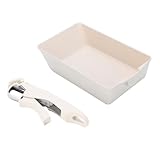 Yechiry Tamagoyaki-Pfanne, Antihaftbeschichtete Japanische Omelettpfanne, Rechteckige Kleine Eierpfanne aus Aluminium mit Abnehmbarem Griff, Ideal für Induktions-, Gas- und Keramikherde (Beige)