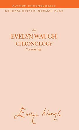An Evelyn Waugh Chronology 1997th Edition book cover