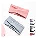 2pcs Women Sports Headbands Quick Dry Non-Slip Moisture Wicking Workout Sweatband Fitness Running Headban Cycling Yoga Hairband for Running, Yoga(Black)