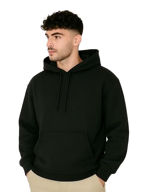 liula corporation Liula Men’s Pullover Hoodie Long Sleeve Casual Sweatshirt with Kangaroo Pocket Black-picture-50