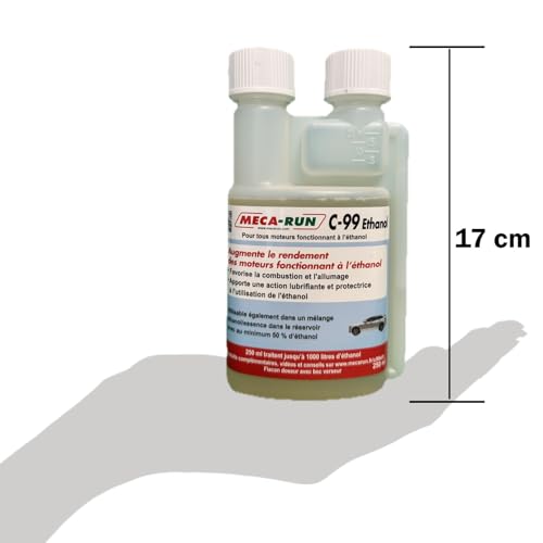 MecaRun Additif Ethanol E85 C99 250ml pour traitement carburant bioéthanol