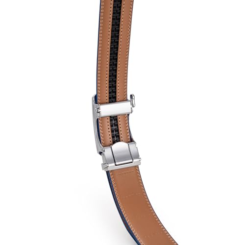 Image of Men's Belt, Ratchet Dress Casual Belt with Adjustable Automatic Buckle Trim to Fit