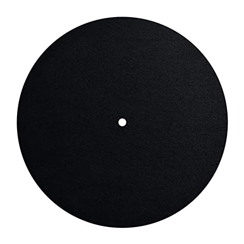 Estera de Registro de Fieltro de 10 Pulgadas para Fonógrafo Giradiscos Vinilo 3 mm Negro Antiestático Slipmat Cover