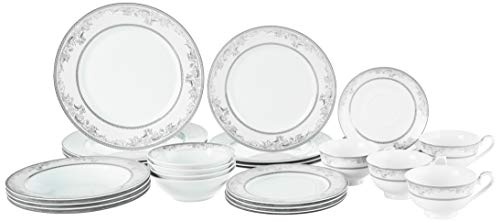 Lorren Home Trends 28 Piece 'Juliette' Bone China Dinnerware Set Cover