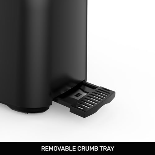 Paul Russells 750W Black 2-Slice Kitchen Toaster, 7 Stage Browning Controls, Defrost, Reheat, LED Indicator, Cord Storage, Removable Crumb Tray Paul Russells 750W Black 2-Slice Kitchen Toaster, 7 Stage Browning Controls, Defrost, Reheat, LED Indicator, Cord Storage, Removable Crumb Tray