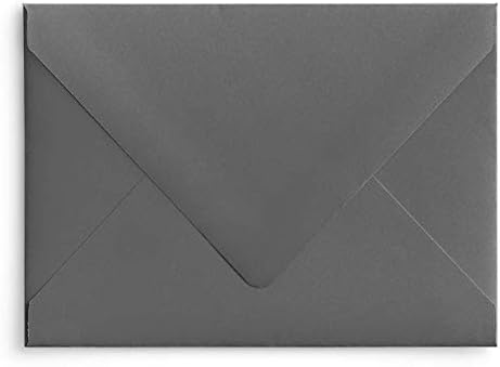 Charcoal A7 Euro Curved Flap Invitation Envelopes - Pack of 50