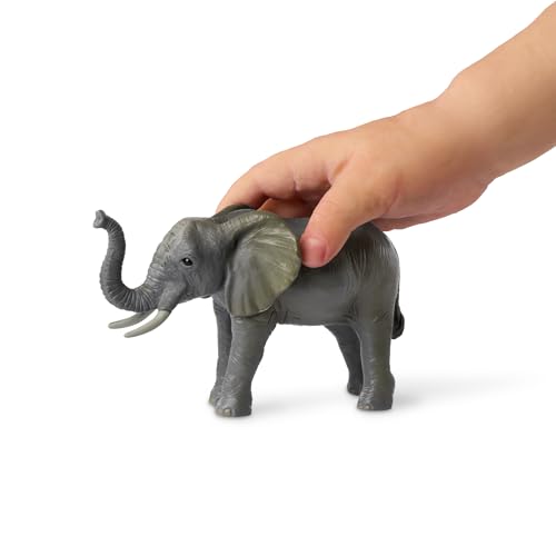 Terra by Battat – 4 Pieces African Elephant Toys Family Set – Realistic Plastic Safari Animals Figures – Animal Toys for Kids 3+ Years – Elephant Gifts & Baby Shower Decorations - Thumbnail 3