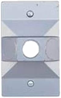 Cover Receptcl Wp 1hole Gry