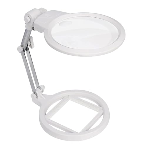 Lampe loupe pliable double LED support métal lecture bureau - 2