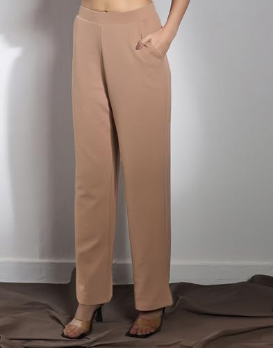 Image of Selvia Women's Sleeveless Button West Top with Straight Pants, Chic Formal Co-Ord Set
