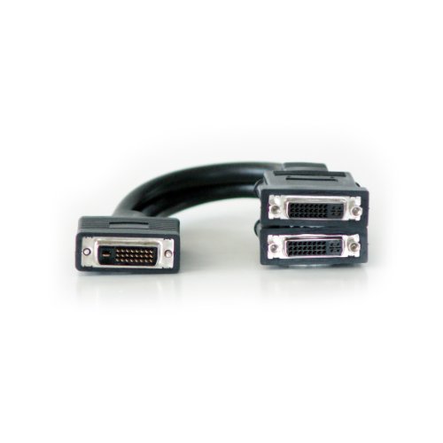DVI-D Male To 2x DVI-I Female Y Splitter Cable Adapter - 2 Port/Way Video Monitor - Loops