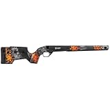 MDT CRBN Rifle Stock for Remington 700 SA RH, Hunter Orange & Grey, ARCA Rail, Hunting Bottom Metal, AICS Compatible (114481-HOG)