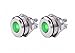 Alpinetech 12mm Green 12V LED Metal Indicator Pilot Custom Dash Light Lamp