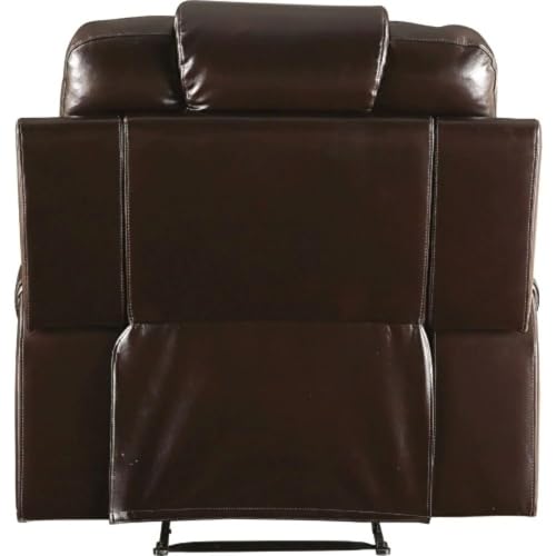 Image of Torque Mikkel 1 Seater Recliner Chairs for Home Office-Dark Brown | Leatherette Recliner Sofa 1 Seater | Manual Relaxing Single Chair for Adults -1 Year Warranty