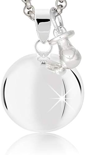 MAMIJUXMAMIJUX Harmony Ball with silver PACIFIER and steel chain 110cm