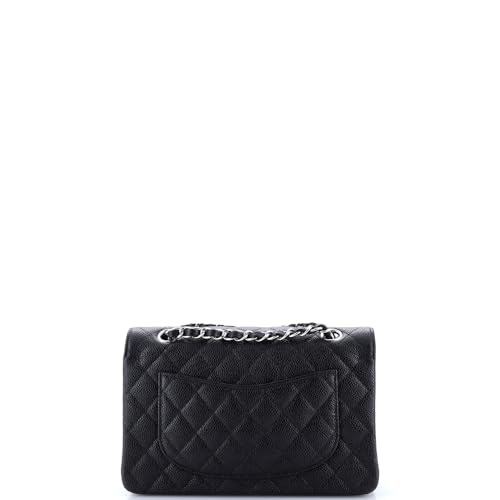 Pre-Loved Classic Double Flap Bag Quilted Caviar Small, Black4