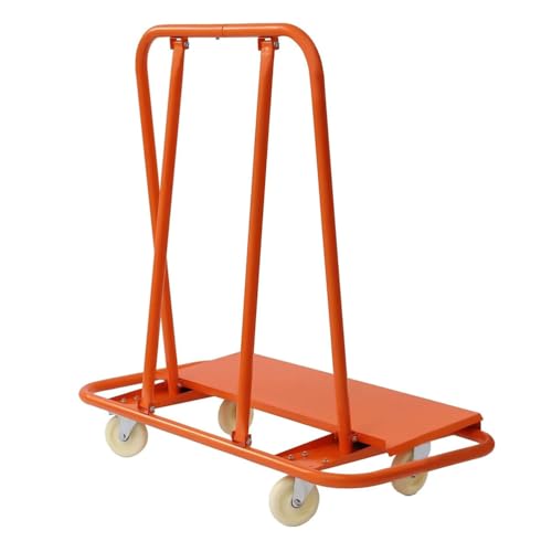 Carrello per cartongesso con telaio in acciaio resistente e 4 ruote per edilizia e uso domestico