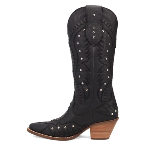 Dingo Women's Pretty N' Pink Embroidered Studded Snip Toe Western Boot3