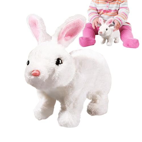 Peluche interactive lapin de Pâques animée avec sons et mouvements réalistes
