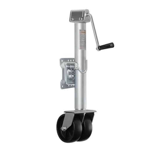WEIZE Swivel Trailer Jack, Heavy Duty Boat Trailer Jack with Dual Wheels, 10" Lift, 1500 lbs