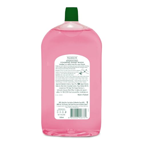 Image of Palmolive Hydrating Raspberry Foaming Handwash Liquid, 1L, Wash Away Germs, Refreshing Fragrance Hand Wash