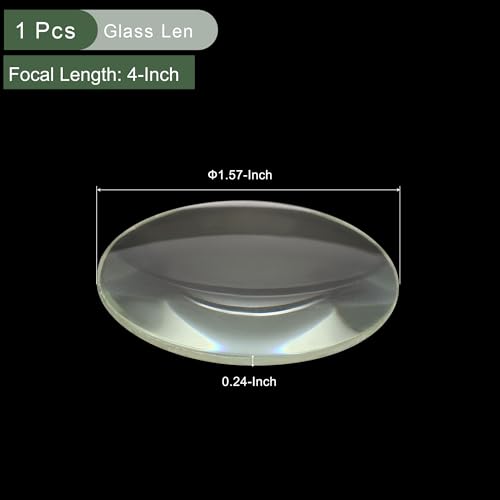 Image of YOKIVE Double Convex Lens, Clear Glass Optical Lenses | Make Telescope, Great for Photography, Optical Instruments Use (Clear, 100mm Focal Length)