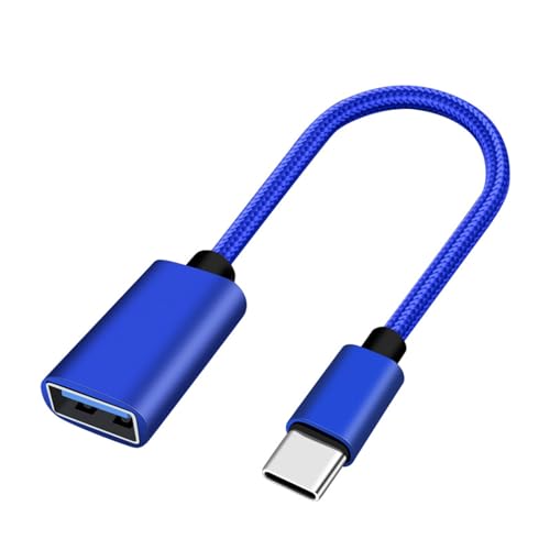 fxwtich Cable adaptador tipo C, cable adaptador USB C a USB tipo C, cable OTG, cable de datos de transmisión rápida para oficina, azul