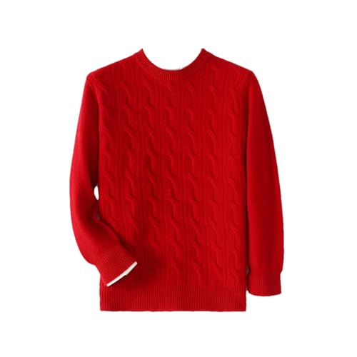 Men's Wool Sweater Thick Warm Pullover O-Neck Cashmere Knitwear Tops for Cool Seasons