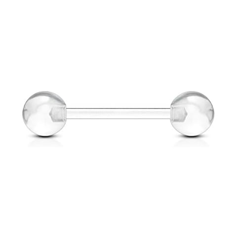 Barre de piercing langue Bioflex 1.6x16mm Cover