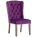 vidaXL Silla de Comedor Muebles Asientos Salón Taburete Tumbona Restaurante Dormitorio Habitación Sala de Estar Banco de Terciopelo Morado