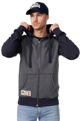 Sweat zippé Lonsdale London Slough homme contre le froid léger veste à capuche confortable