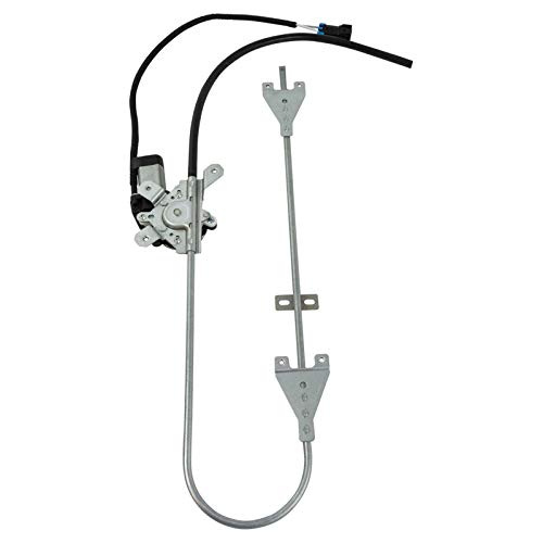 Image of TRQ Front Driver Side Power Window Motor and Regulator Assembly Power One Touch Compatible with 2003-2010 Kenworth T2000 2006-2009 Peterbilt 386 2006-2010 387