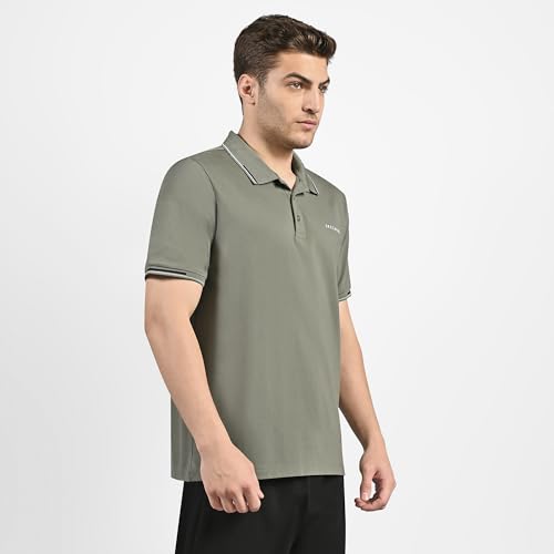 Image of Skechers Men Rayon Blend Solid Regular Fit T-Shirt