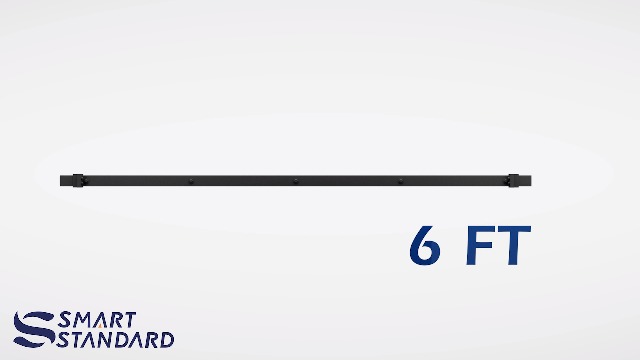 SMARTSTANDARD 6.6FT Barn Door Hardware kit, Barn Door Track, Sliding Door Hardware kit, Smoothly and Quietly -Heavy Duty Sturdy -Easy to Install, Fit 36"-40" Wide Panel (I Shape Hanger)