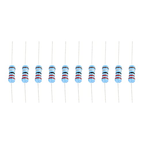 YOKIVE 30 PCS Metal Film Resistor, Resistors Assortment Kit with 1W 1% Tolerance 2.2 Ohm, Flameproof, Axial Lead, Good for DIY Electronic Projects
