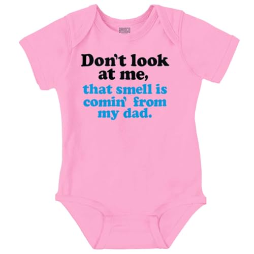 Brisco Brands Don’t Look At Me Smell From Daddy Baby Romper Boys or Girls